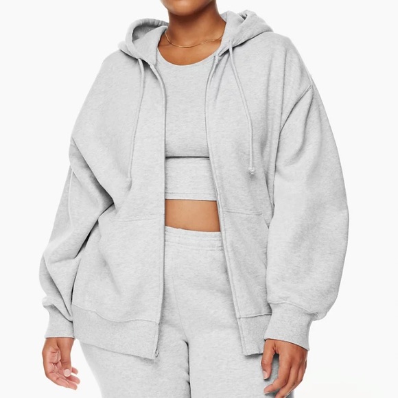 TNA Tops Aritzia Tna Boyfriend Oversized Zip Hoodie Poshmark